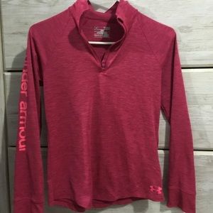Pink quarter zip up Under Armour